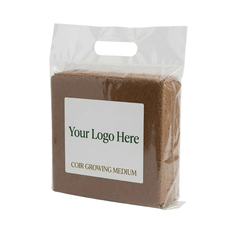 Coir block 5kg, Handle Bag